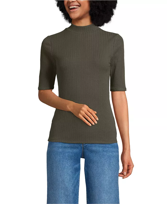 Женский джемпер с рукавами до локтя и воротником-стойкой Lands' End, зеленый
Женский джемпер с рукавами до локтя и воротником-стойкой Lands' End, зеленый