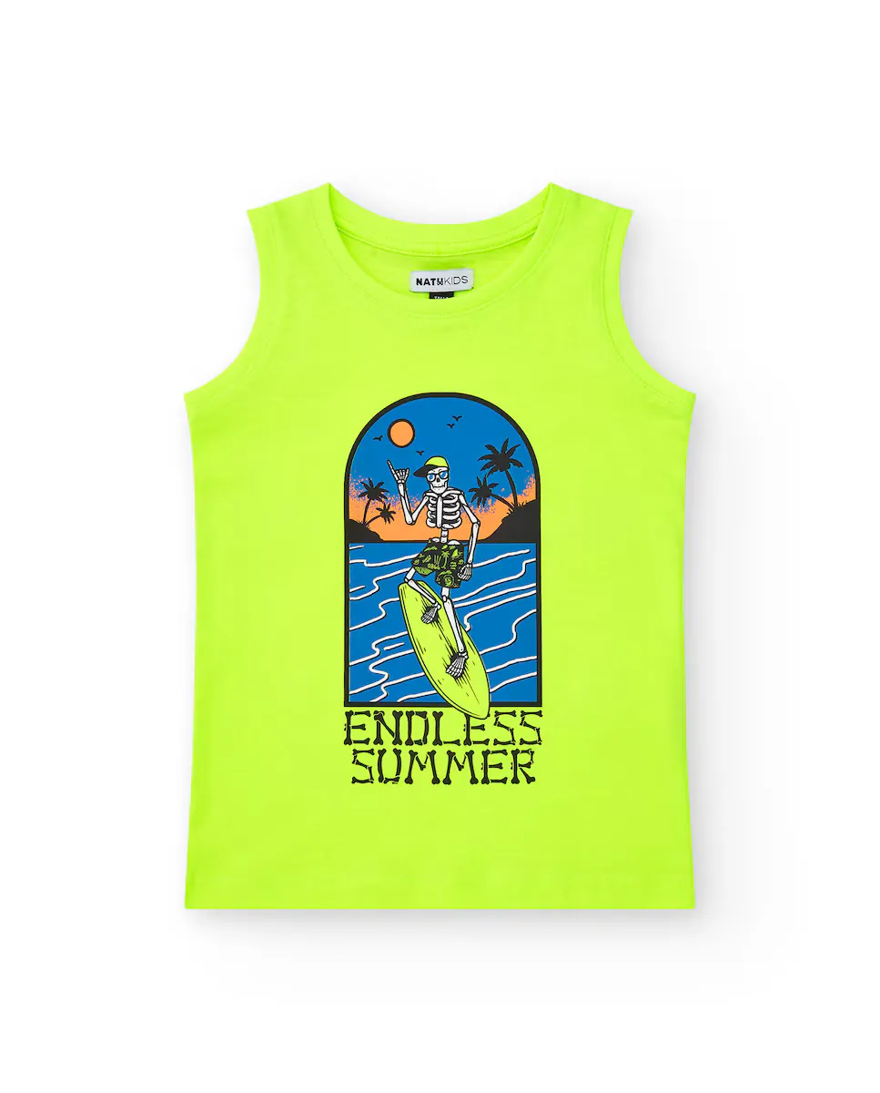 Футболка без рукавов для мальчиков с принтом серфера Tuc tuc, желтый
Футболка без рукавов для мальчиков с принтом серфера Tuc tuc, желтый