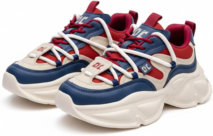 Ретро массивные кроссовки в смешанной технике, высота 4 см, модный стиль для мужчин, уличная мода, с уникальными шнурками из веревки Ctkvbmeoi, красный
Ретро массивные кроссовки в смешанной технике, высота 4 см, модный стиль для мужчин, уличная мода, с уникальными шнурками из веревки Ctkvbmeoi, красный