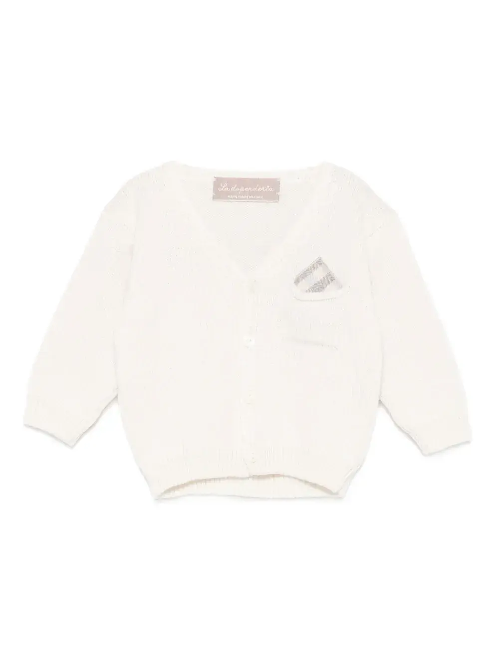 Кардиган с клетчатым карманом La Stupenderia, нейтральный
Кардиган с клетчатым карманом La Stupenderia, нейтральный