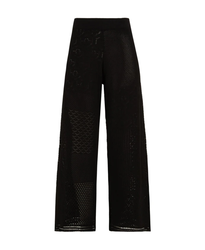 Черные вязаные лоскутные брюки-палаццо Akep, черный
Черные вязаные лоскутные брюки-палаццо Akep, черный