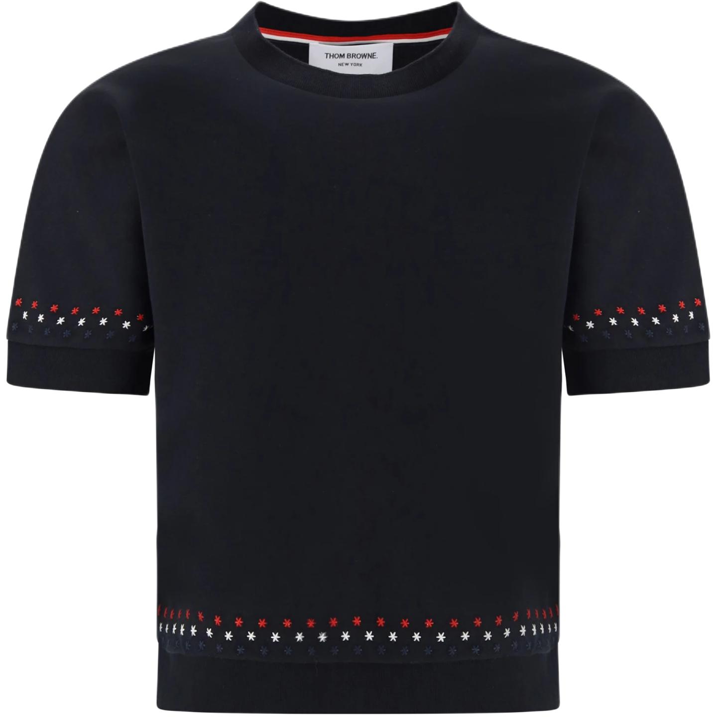 Футболка с вышивкой снежинки THOM BROWNE, черный
Футболка с вышивкой снежинки THOM BROWNE, черный