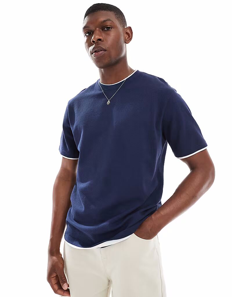 Футболка с воротником-стойкой из потертого хлопка плотностью 220 г/м² темно-синего цвета Threadbare
Футболка с воротником-стойкой из потертого хлопка плотностью 220 г/м² темно-синего цвета Threadbare