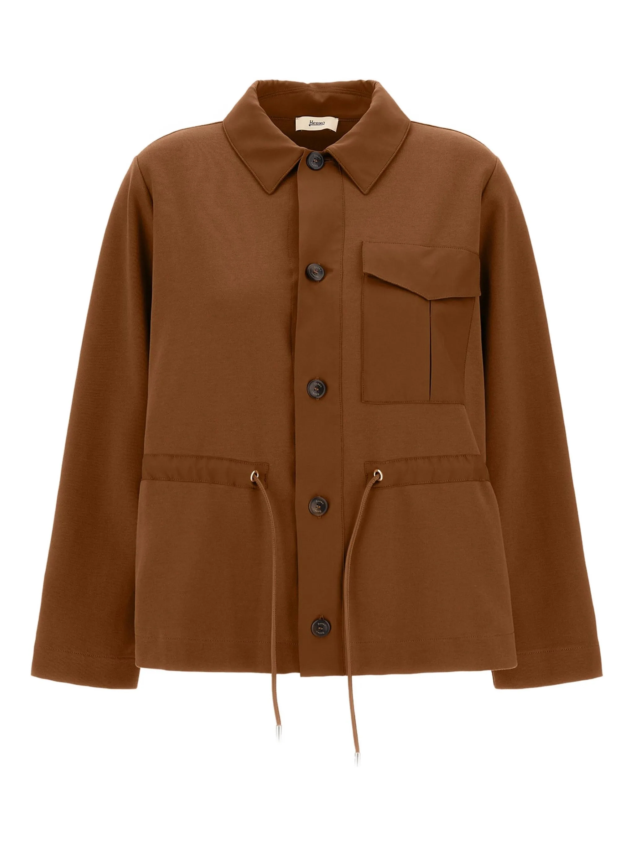 Топ с карманом на пуговицах Herno, коричневый
Топ с карманом на пуговицах Herno, коричневый