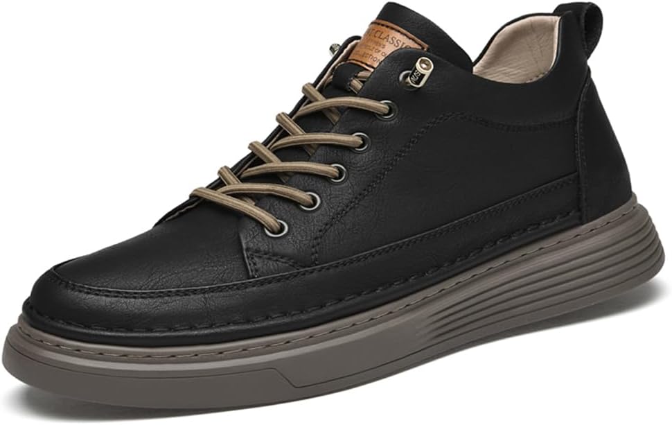 Мужские повседневные туфли Asifn с скрытой утяжкой, кожаные кроссовки на шнуровке, модные, дышащие, удобные и легкие, черный
Мужские повседневные туфли Asifn с скрытой утяжкой, кожаные кроссовки на шнуровке, модные, дышащие, удобные и легкие, черный