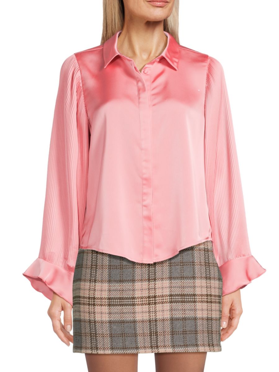 Рубашка Lilah Accordian со складками на рукавах Area Stars, розовый
Рубашка Lilah Accordian со складками на рукавах Area Stars, розовый