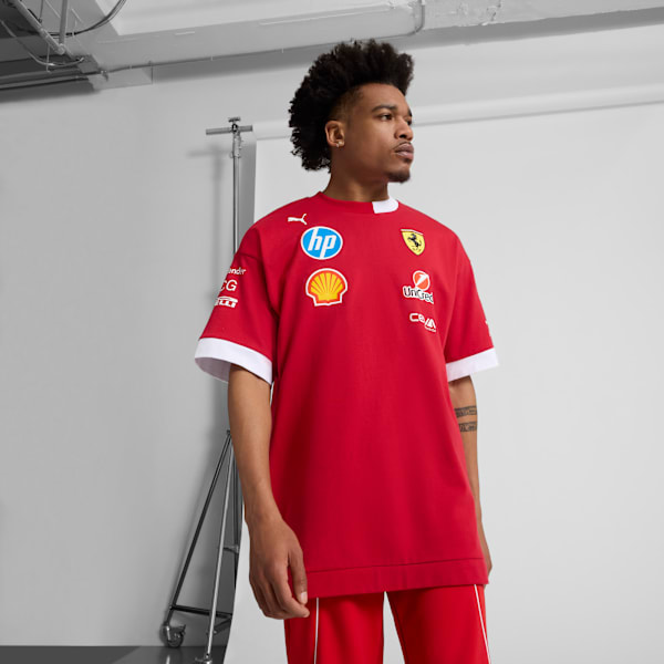 Мужская футболка для водителей Scuderia Ferrari 2025 Replica Puma, красный
Мужская футболка для водителей Scuderia Ferrari 2025 Replica Puma, красный