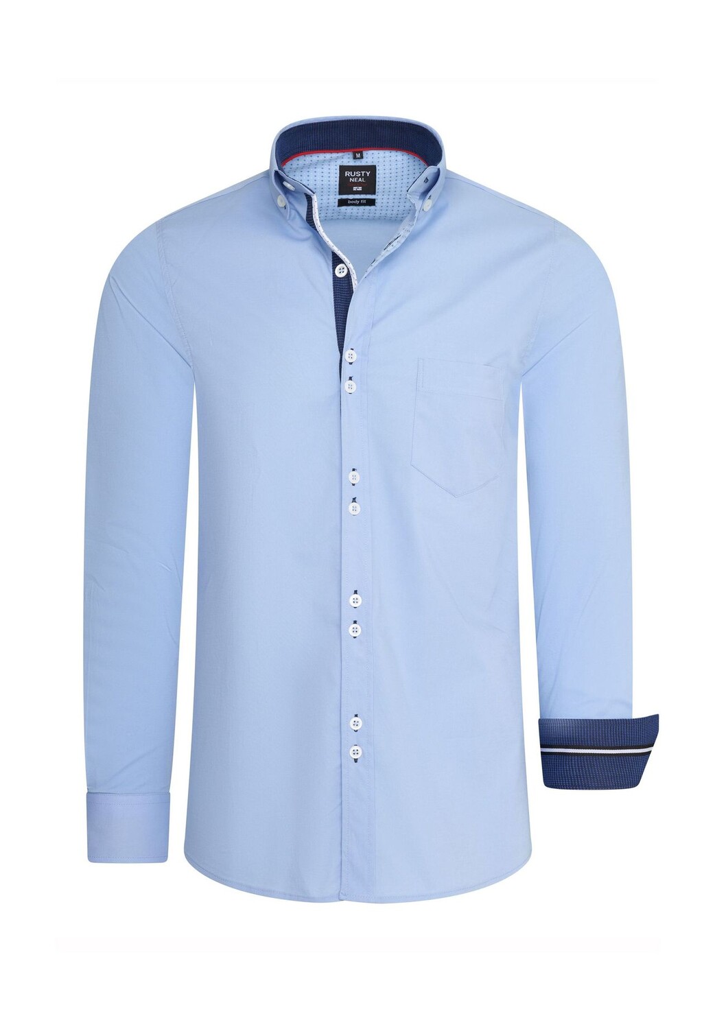 Рубашка с длинными рукавами и необычными двойными пуговицами RUSTY NEAL, синий
Рубашка с длинными рукавами и необычными двойными пуговицами RUSTY NEAL, синий