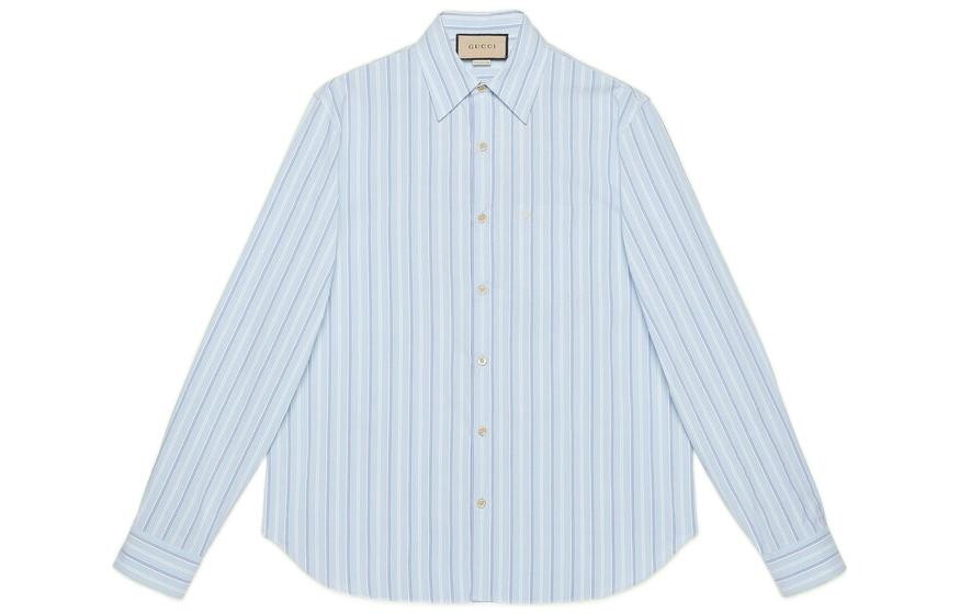 Рубашка мужская светло-синяя Gucci, светло-голубой
Рубашка мужская светло-синяя Gucci, светло-голубой