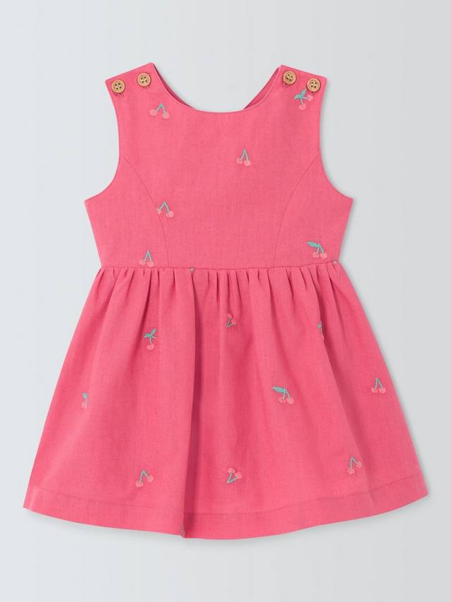 Детское платье без рукавов с вышивкой вишнями из льняной смеси John Lewis, Pink
Детское платье без рукавов с вышивкой вишнями из льняной смеси John Lewis, Pink
