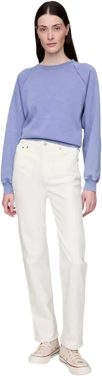 GAP Womens High Rise Straight Fit Denim Jeans New Off White 32 Long
GAP Womens High Rise Straight Fit Denim Jeans New Off White 32 Long