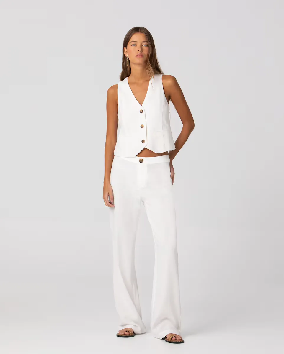 Женские брюки прямого кроя с расклешенным подолом Noon, белый
Женские брюки прямого кроя с расклешенным подолом Noon, белый