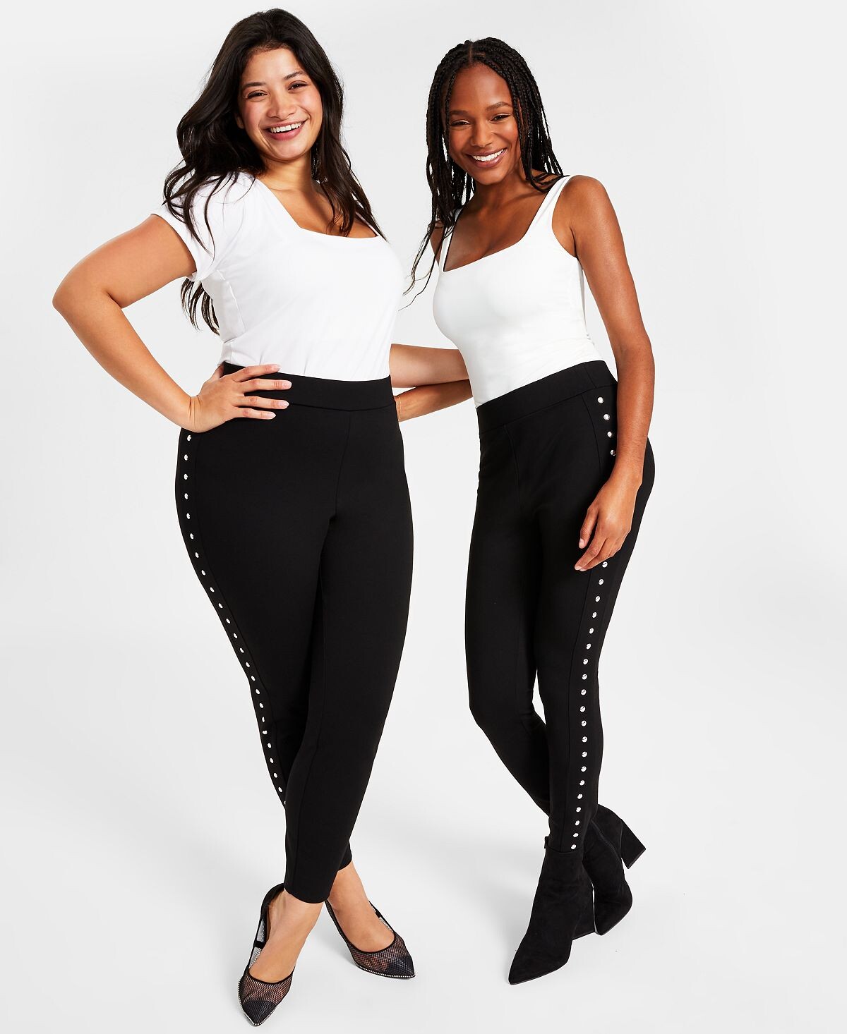 Женские леггинсы с заклепками по бокам, XXS-4X Bar III
Женские леггинсы с заклепками по бокам, XXS-4X Bar III