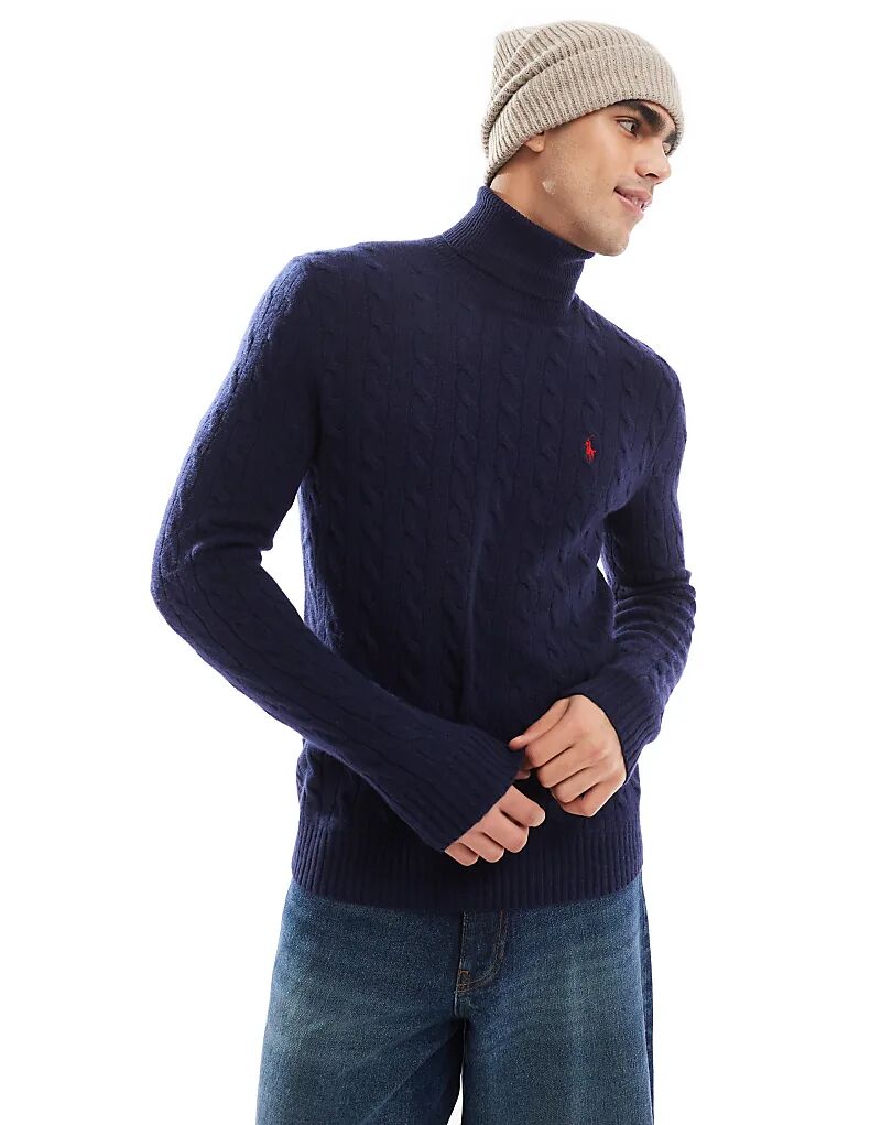 Джемпер из шерсти с логотипом и косами на молнии темно-синего цвета Polo Ralph Lauren
Джемпер из шерсти с логотипом и косами на молнии темно-синего цвета Polo Ralph Lauren