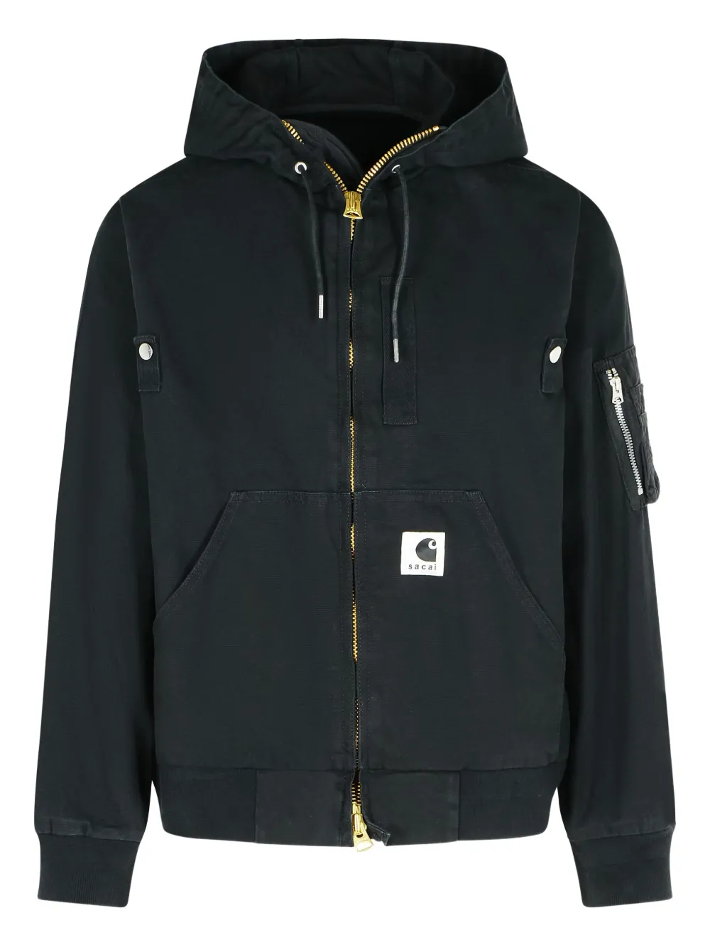 Бомбер с капюшоном и нашивкой-логотипом Sacai, черный
Бомбер с капюшоном и нашивкой-логотипом Sacai, черный