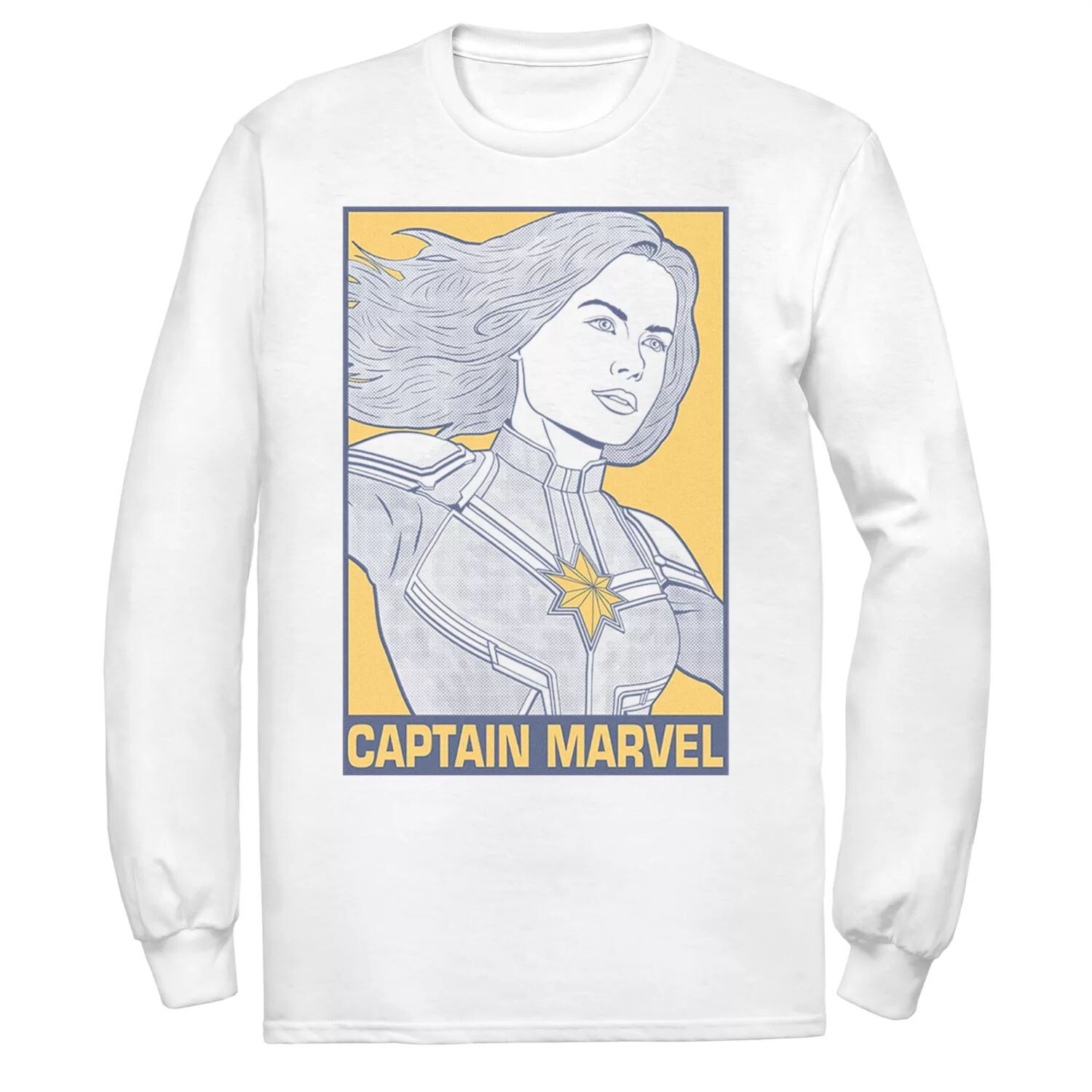 Мужская футболка с плакатом в стиле поп-арт «Капитан Марвел» Licensed Character 
Мужская футболка с плакатом в стиле поп-арт «Капитан Марвел» Licensed Character