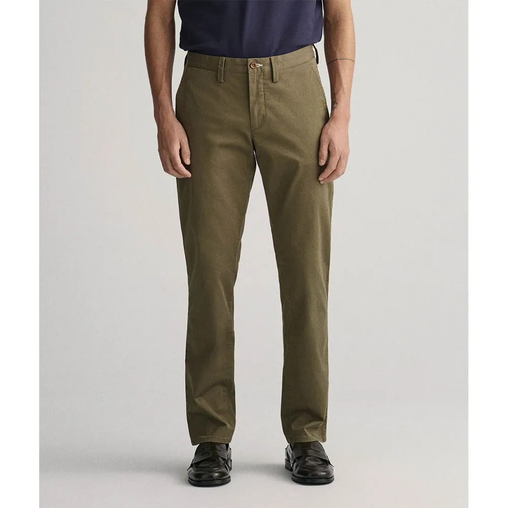 Брюки чинос Gant Twill Slim Fit, зеленый 
Брюки чинос Gant Twill Slim Fit, зеленый