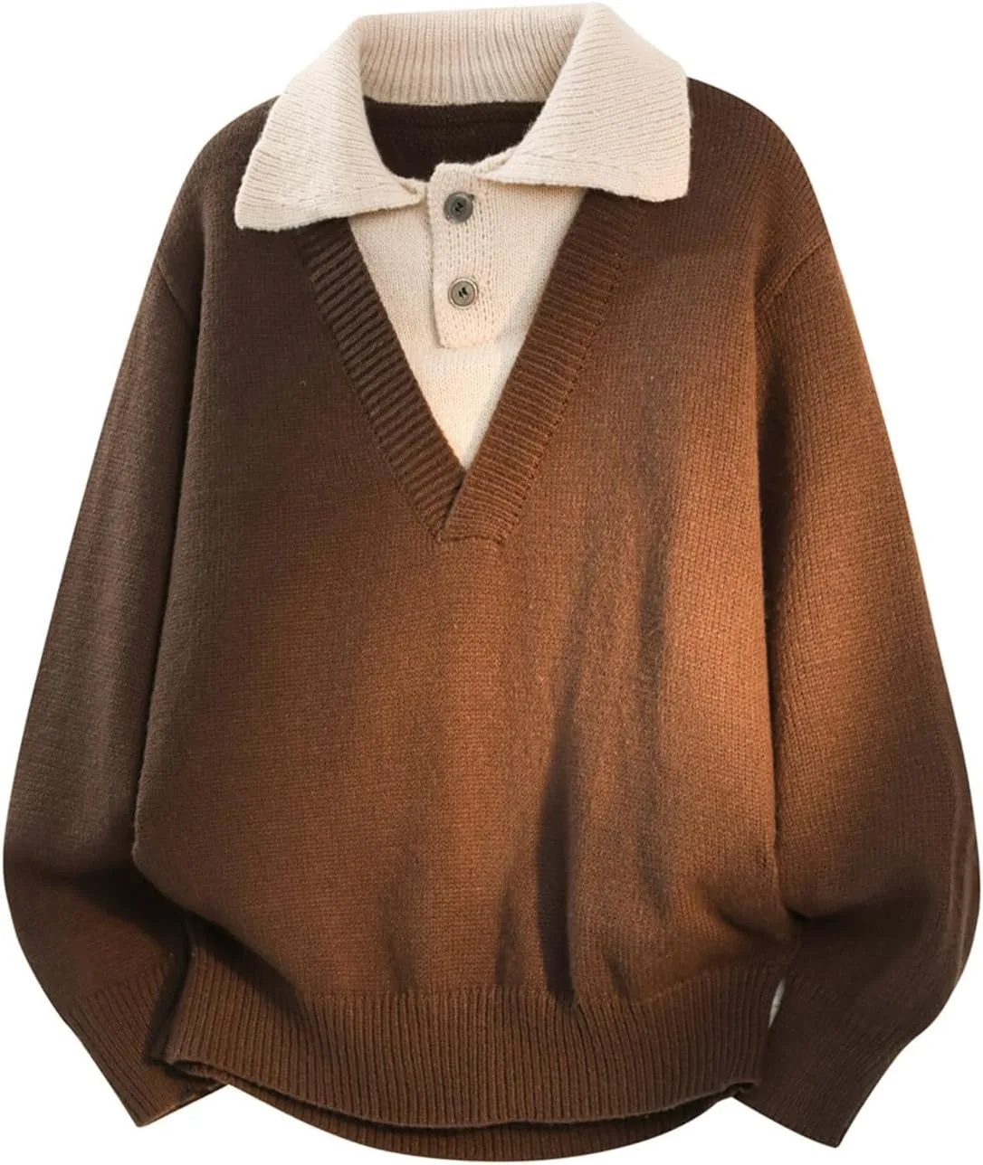 Мужской свитер Cambkatl с имитацией лацканов — стильный вязаный пуловер с длинными рукавами
Мужской свитер Cambkatl с имитацией лацканов — стильный вязаный пуловер с длинными рукавами