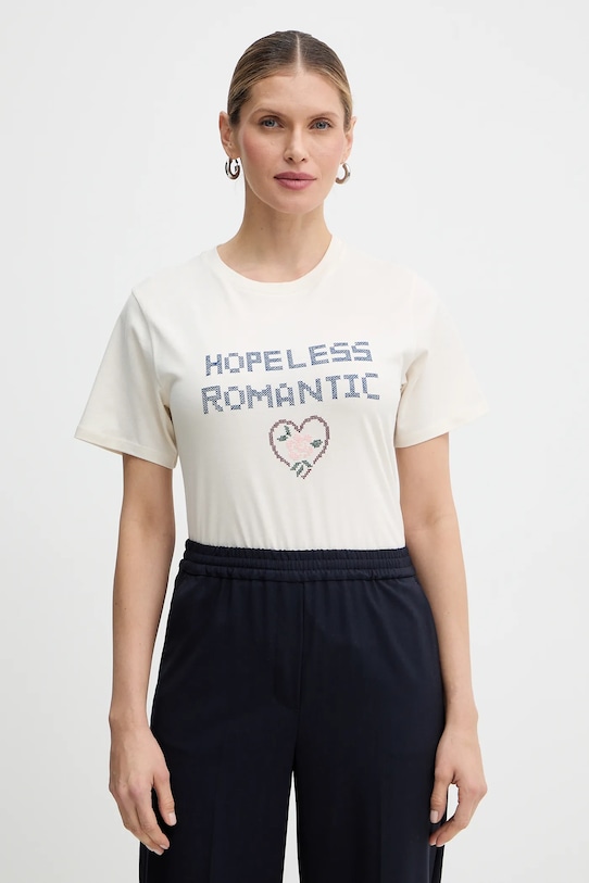 Хлопковая футболка west Weekend Max Mara, бежевый
Хлопковая футболка west Weekend Max Mara, бежевый