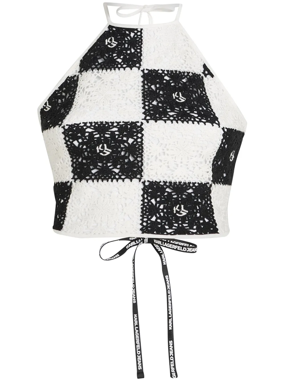Топ в технике кроше с вырезом халтер Karl Lagerfeld Jeans, белый
Топ в технике кроше с вырезом халтер Karl Lagerfeld Jeans, белый