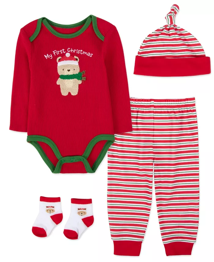 Праздничный комплект для мальчика My First Christmas из 4 предметов Baby Essentials, красный
Праздничный комплект для мальчика My First Christmas из 4 предметов Baby Essentials, красный
