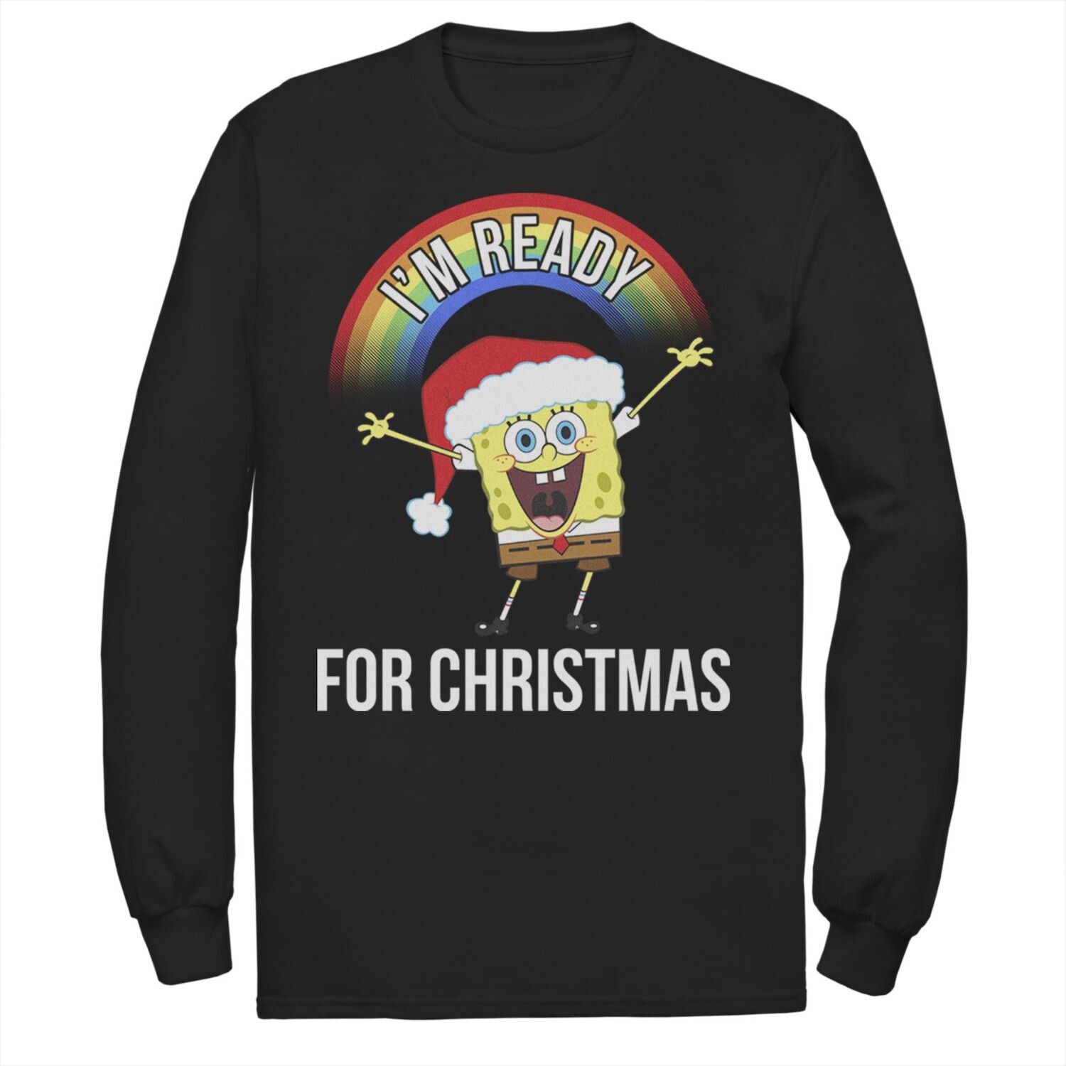 Мужская футболка SpongeBob SquarePants I'm Ready For Christmas с длинными рукавами и цветами радуги Nickelodeon, черный
Мужская футболка SpongeBob SquarePants I'm Ready For Christmas с длинными рукавами и цветами радуги Nickelodeon, черный