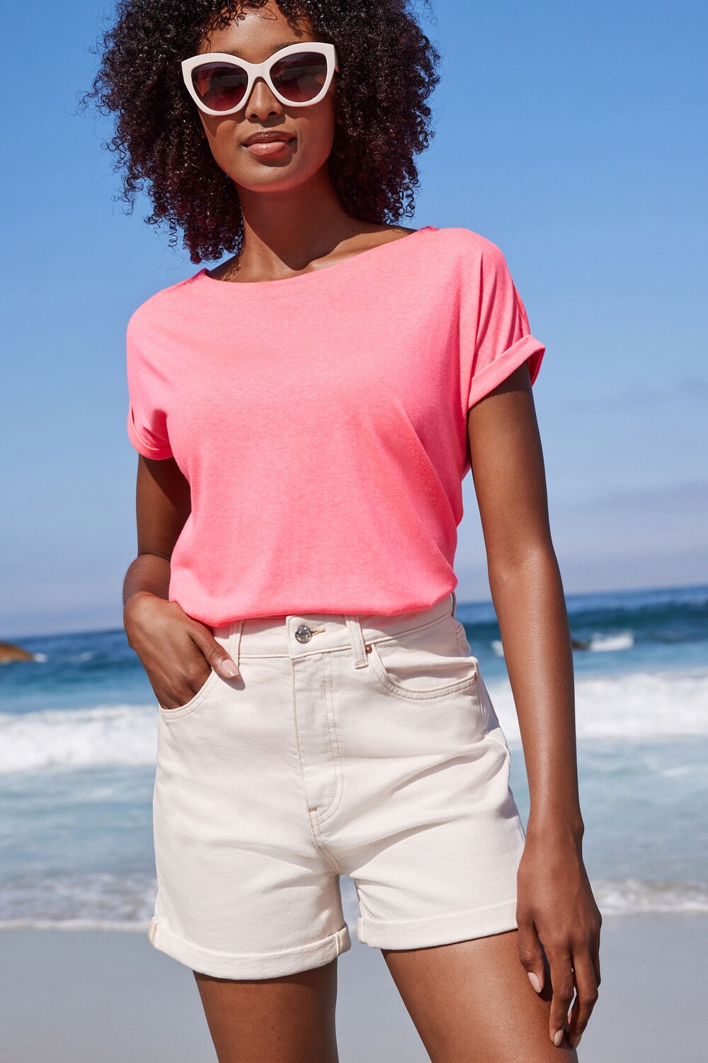 Удобные джинсовые шорты для мамы с эластичной резинкой Next, белый
Удобные джинсовые шорты для мамы с эластичной резинкой Next, белый