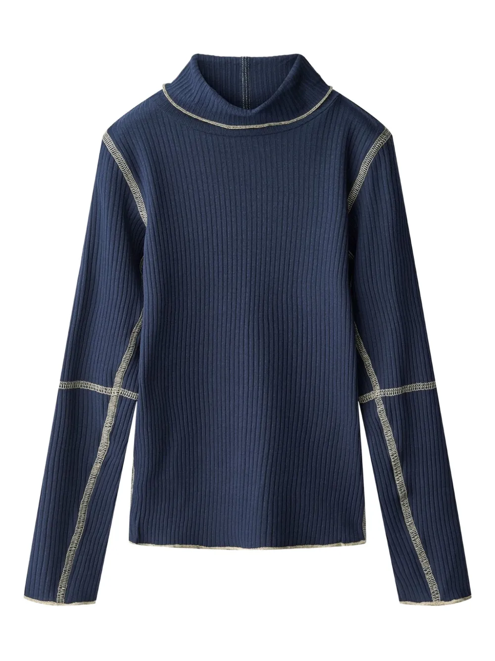 Топ в рубчик с воротником-воронкой Molo, синий
Топ в рубчик с воротником-воронкой Molo, синий