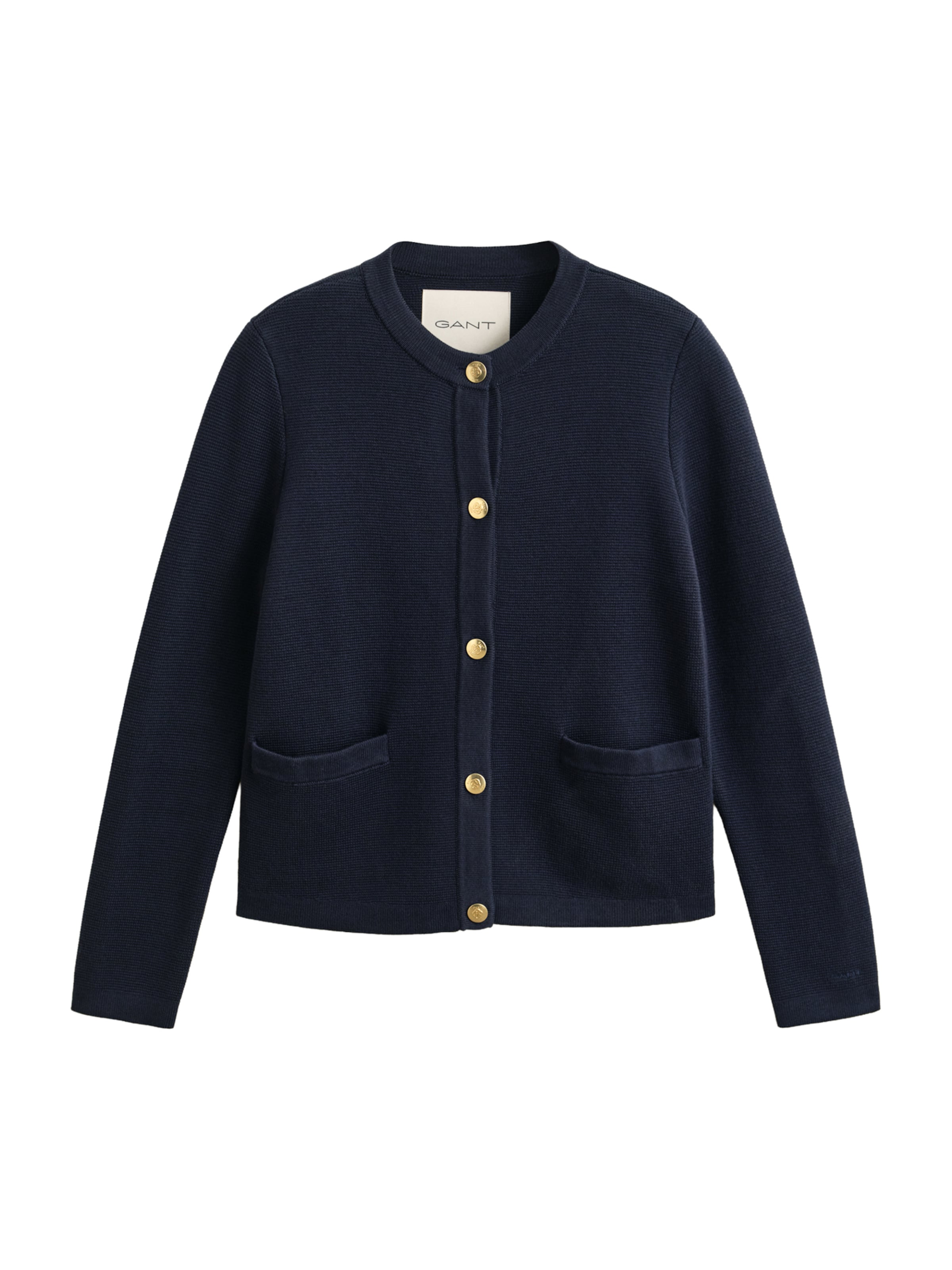 GANT Трикотажный кардиган в темно-синем цвете
GANT Трикотажный кардиган в темно-синем цвете