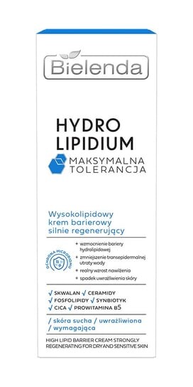 Высоколипидный барьерный крем, сильно регенерирующий, 50 мл Bielenda, Hydro Lipidium Maximum Tolerance
Высоколипидный барьерный крем, сильно регенерирующий, 50 мл Bielenda, Hydro Lipidium Maximum Tolerance