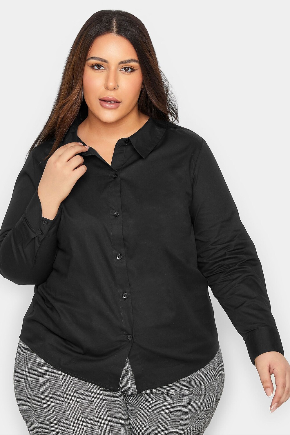 Приталенная рубашка из хлопка Pixiegirl Petite, черный
Приталенная рубашка из хлопка Pixiegirl Petite, черный