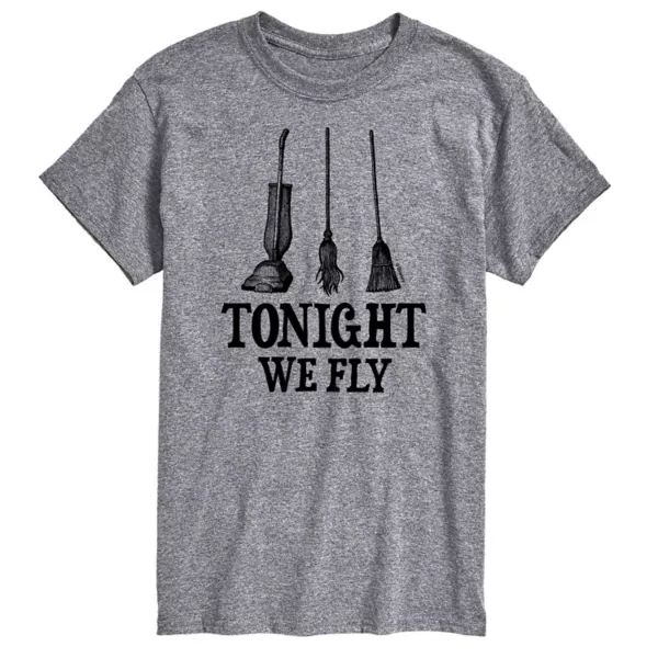 Мужская футболка с принтом «Фокус-покус сегодня вечером мы летаем» Disney, серый 
Мужская футболка с принтом «Фокус-покус сегодня вечером мы летаем» Disney, серый