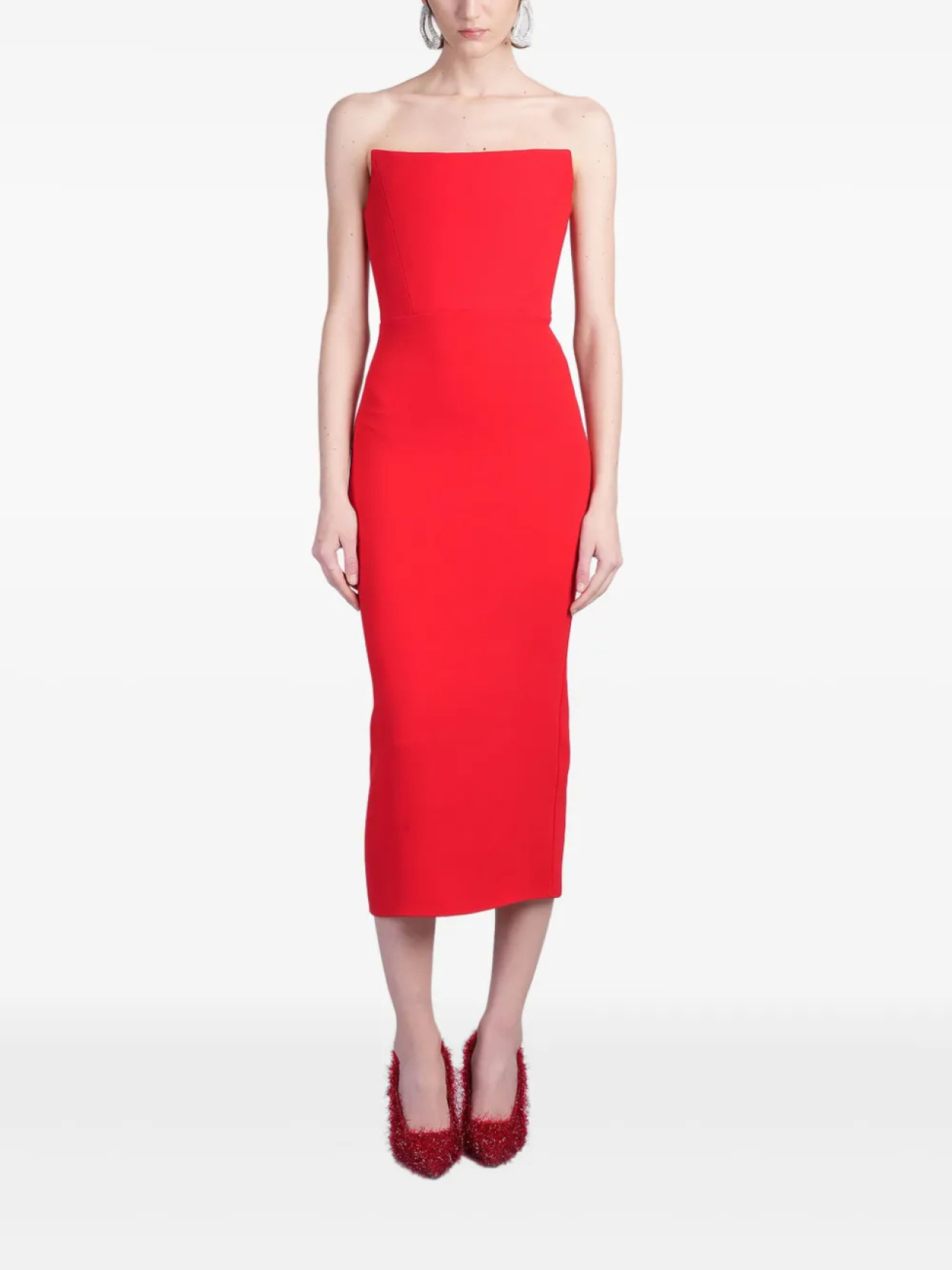 Платье миди без бретелек Alex Perry, красный
Платье миди без бретелек Alex Perry, красный