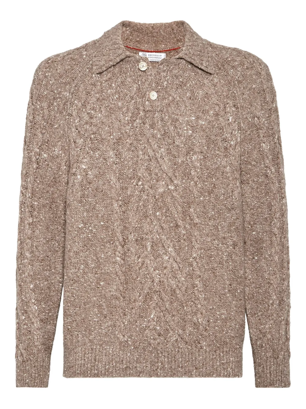 Свитер-поло косой вязки Brunello Cucinelli, коричневый
Свитер-поло косой вязки Brunello Cucinelli, коричневый