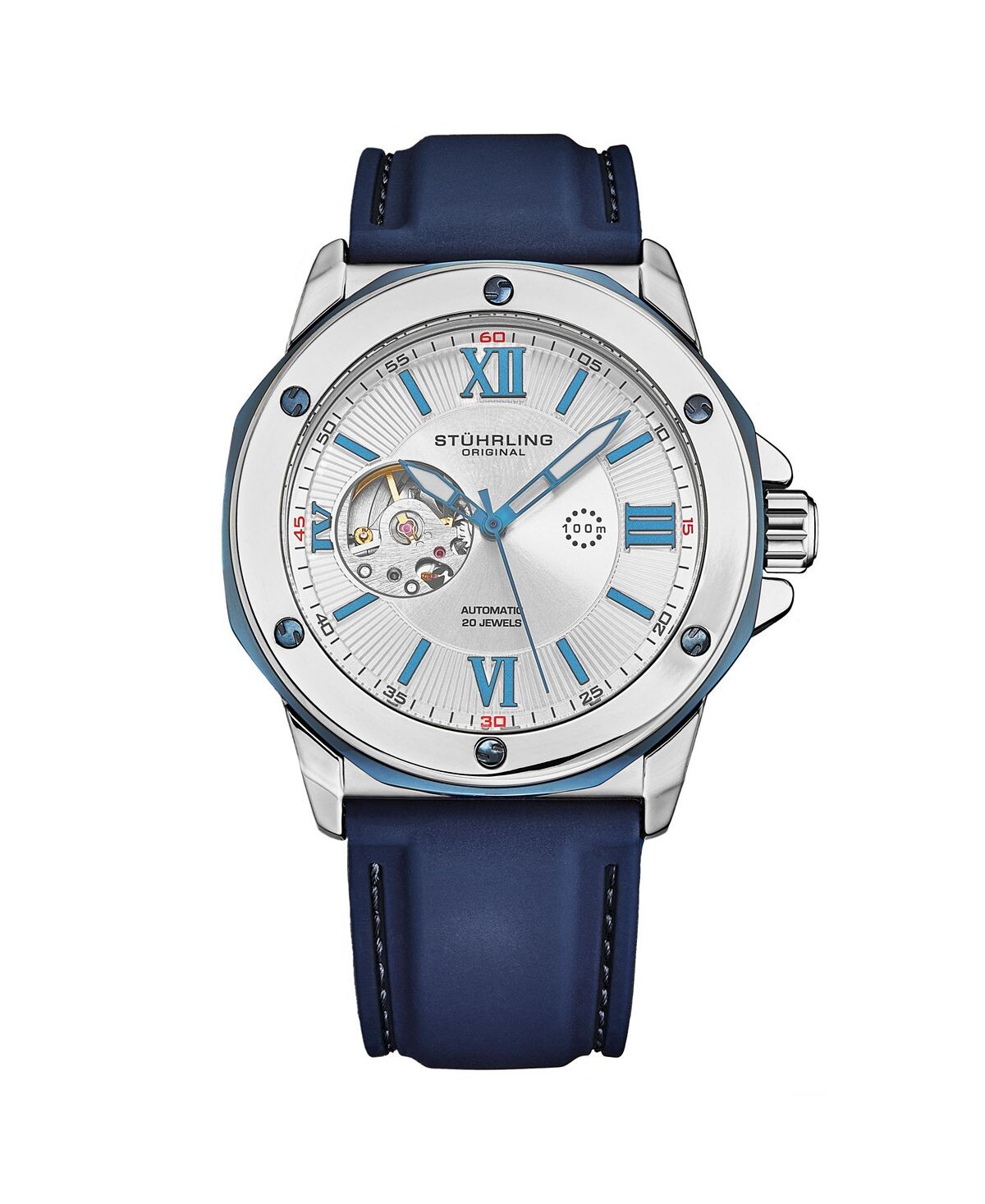 Мужские часы Legacy Blue Rubber, серебристый циферблат, круглые часы 50 мм Stuhrling
Мужские часы Legacy Blue Rubber, серебристый циферблат, круглые часы 50 мм Stuhrling