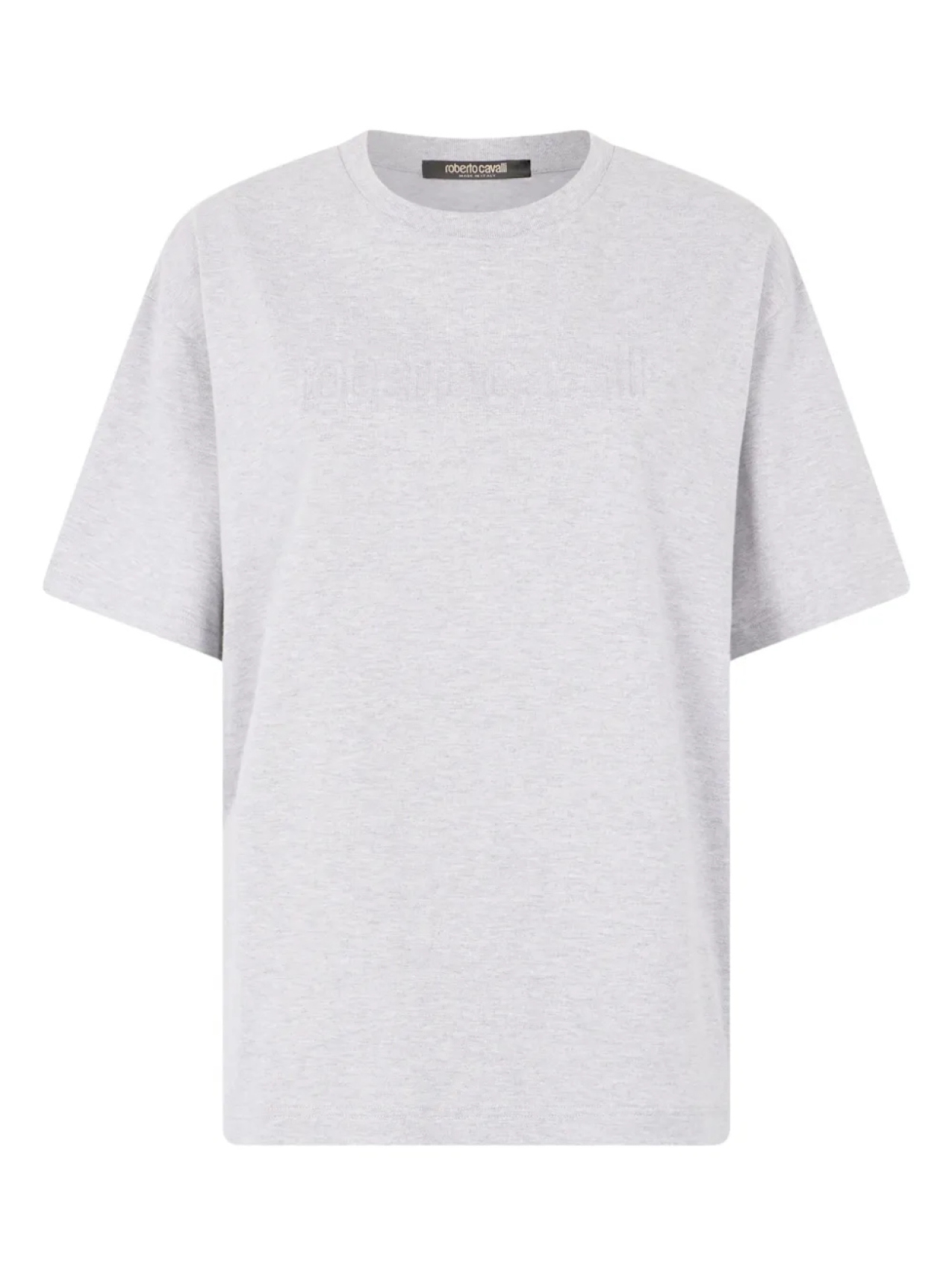 Футболка с тисненым логотипом Roberto Cavalli, серый 
Футболка с тисненым логотипом Roberto Cavalli, серый