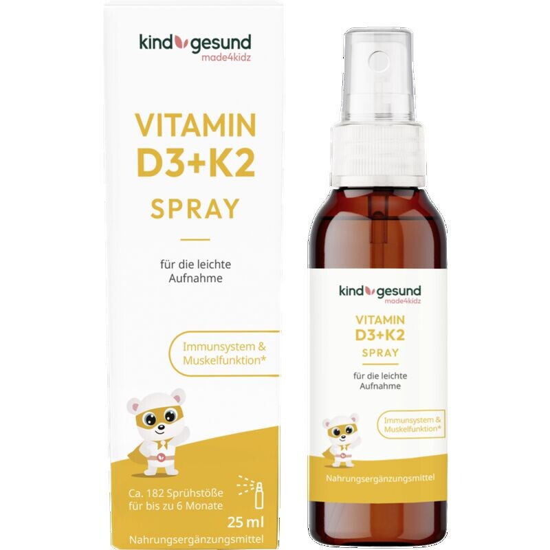 Витамин D3+K2 спрей для детей kindgesund, 25 ml
Витамин D3+K2 спрей для детей kindgesund, 25 ml