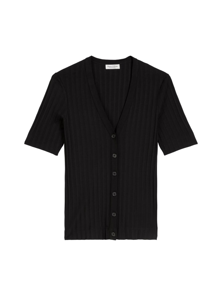 Тонкий кардиган Pointelle с короткими рукавами черного цвета Marc O'Polo
Тонкий кардиган Pointelle с короткими рукавами черного цвета Marc O'Polo