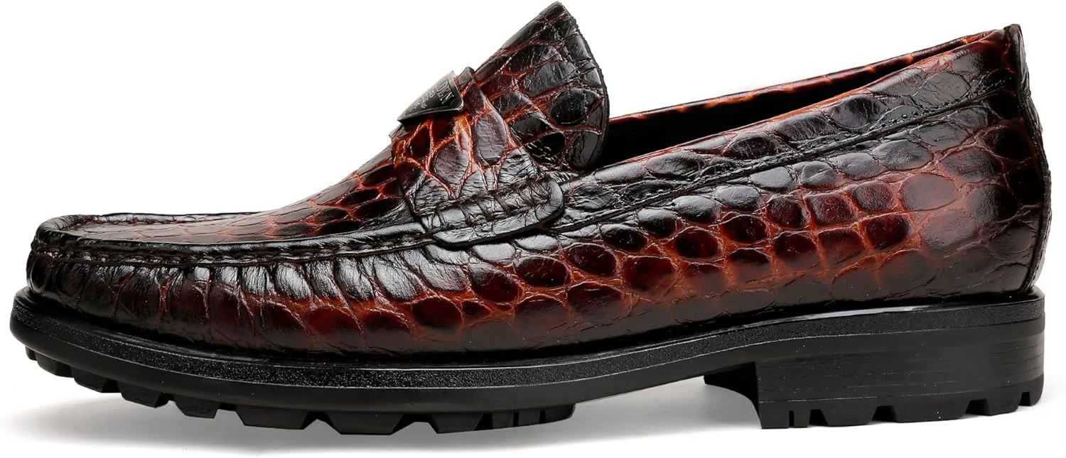 Роскошные кожаные туфли для мужчин, модные лоферы с тиснением под крокодила и утолщенной подошвой для джентльменов, для делового стиля GOLDEN COXES FAMILY, коричневый
Роскошные кожаные туфли для мужчин, модные лоферы с тиснением под крокодила и утолщенной подошвой для джентльменов, для делового стиля GOLDEN COXES FAMILY, коричневый