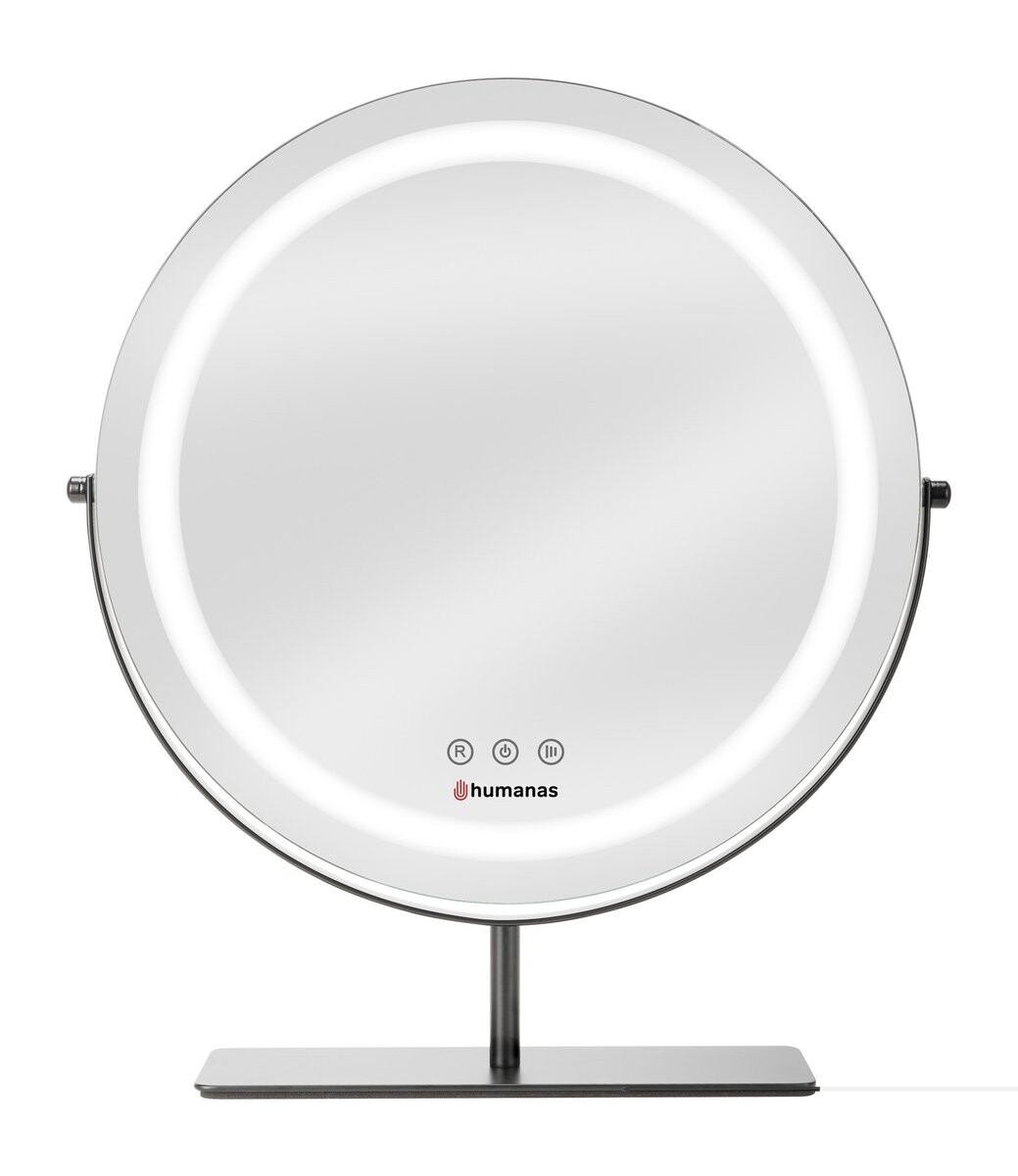 Зеркало для макияжа Humanas HS-HM Scarlet со светодиодной подсветкой - черное
Зеркало для макияжа Humanas HS-HM Scarlet со светодиодной подсветкой - черное