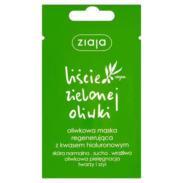 Маска восстанавливающая оливковая для лица и шеи с гиалуроновой кислотой, 7 мл Ziaja Liście zielonej oliwki
Маска восстанавливающая оливковая для лица и шеи с гиалуроновой кислотой, 7 мл Ziaja Liście zielonej oliwki