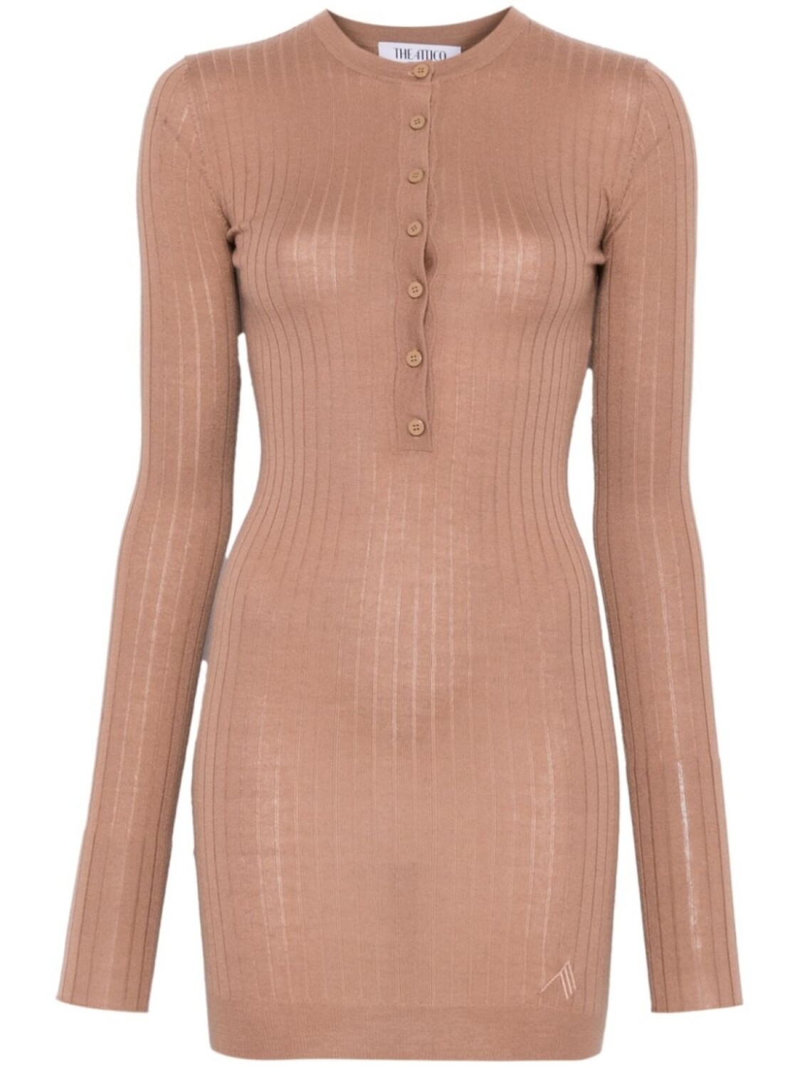 The Attico платье мини в рубчик, коричневый
The Attico платье мини в рубчик, коричневый