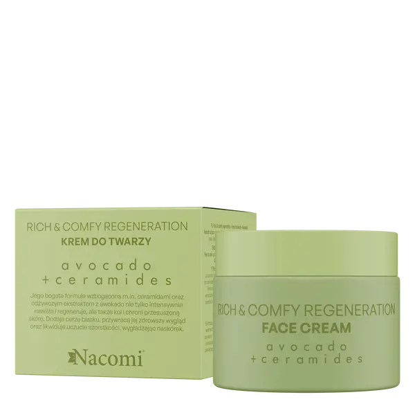 Успокаивающий крем для лица, 40 мл Nacomi Rich&Comfy regeneration avocado
Успокаивающий крем для лица, 40 мл Nacomi Rich&Comfy regeneration avocado