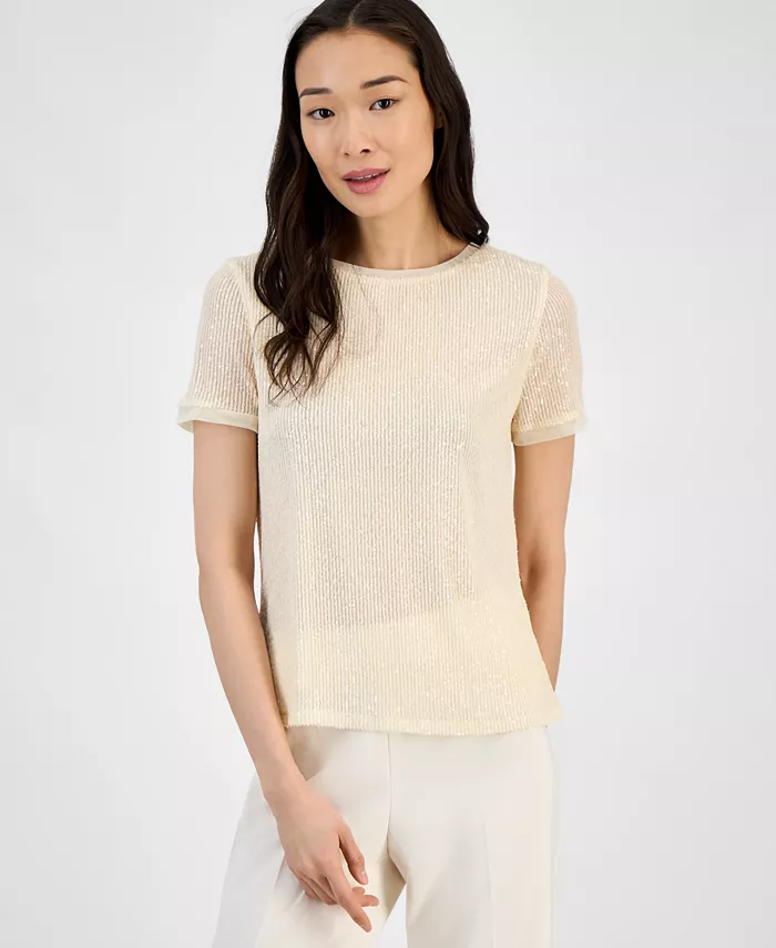 Женская футболка с пайетками Anne Klein, желтый
Женская футболка с пайетками Anne Klein, желтый