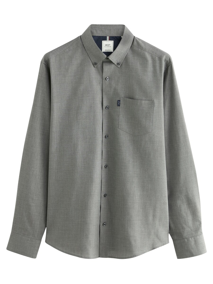 Рубашка обычного кроя на пуговицах Next, темно-серый
Рубашка обычного кроя на пуговицах Next, темно-серый