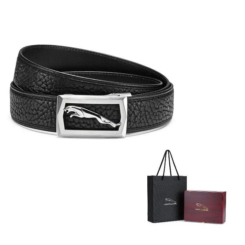 JAGUAR Модный мужской кожаный ремень с перфорацией и пряжкой, Black
JAGUAR Модный мужской кожаный ремень с перфорацией и пряжкой, Black