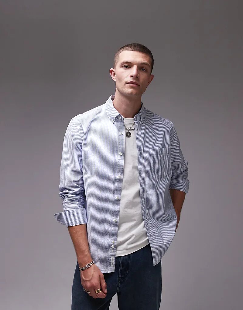 Рубашка оксфорд ARKET в сине-белую полоску
Рубашка оксфорд ARKET в сине-белую полоску