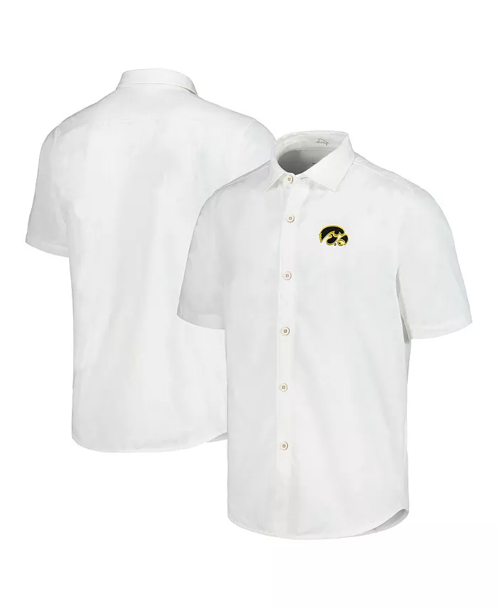 Мужская белая гавайская рубашка Iowa Hawkeyes Coconut Point Palm Vista IslandZone Camp с пуговицами Tommy Bahama
Мужская белая гавайская рубашка Iowa Hawkeyes Coconut Point Palm Vista IslandZone Camp с пуговицами Tommy Bahama