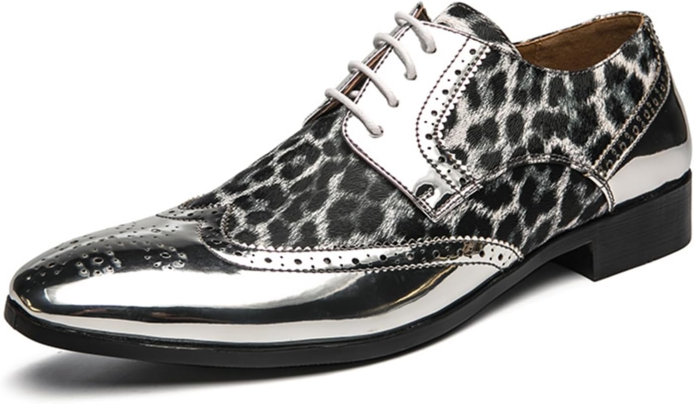 Мужские винтажные броги из леопардовой лакированной кожи, туфли-оксфорды с низким верхом, нескользящие, с квадратным носком, повседневные дерби с крыльями для официального делового и свадебного стиля Qwuieoin, серебро
Мужские винтажные броги из леопардовой лакированной кожи, туфли-оксфорды с низким верхом, нескользящие, с квадратным носком, повседневные дерби с крыльями для официального делового и свадебного стиля Qwuieoin, серебро
