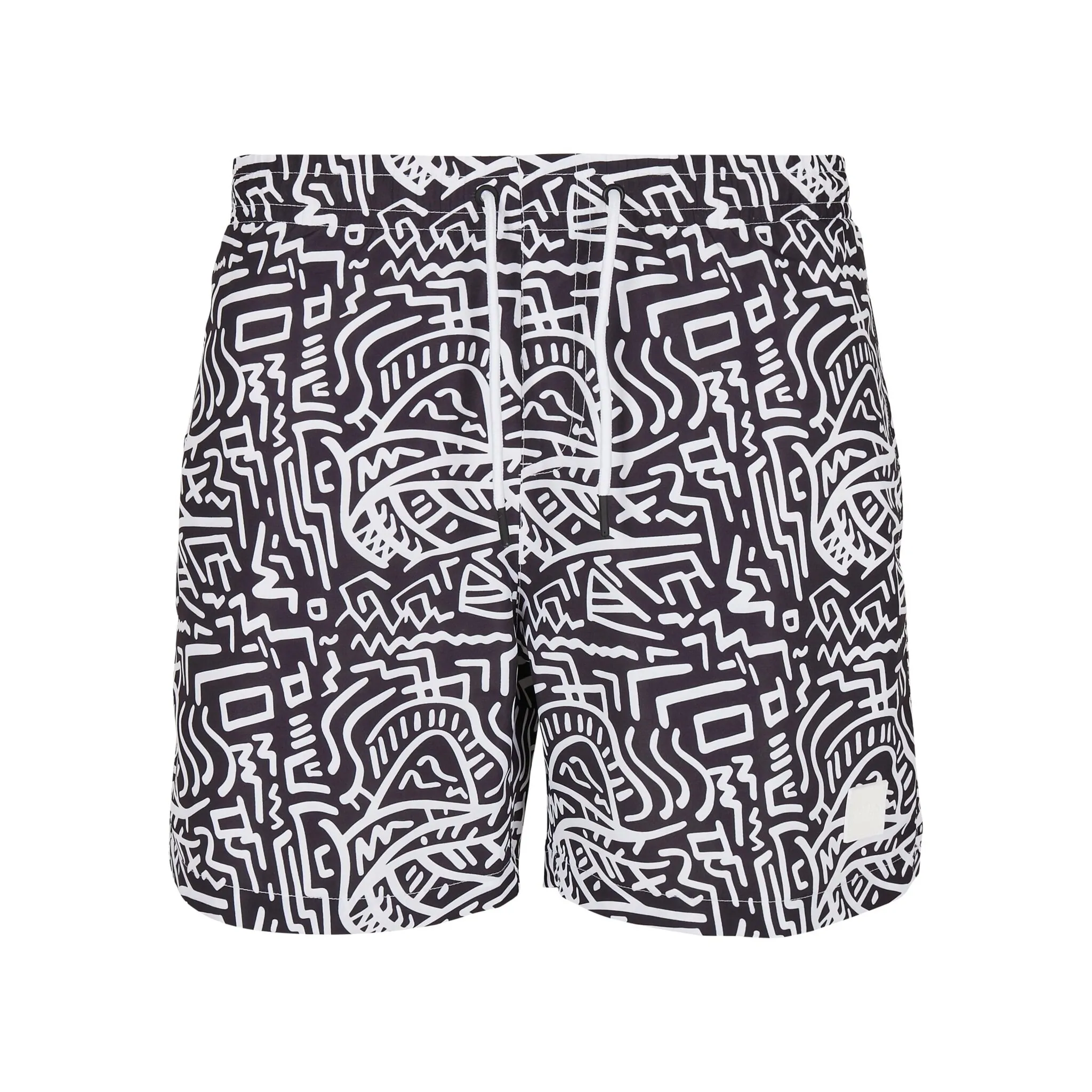 Шорты для плавания URBAN CLASSICS " Urban Classics Men's Pattern Swim Shorts", цвет Signs Aop 
Шорты для плавания URBAN CLASSICS " Urban Classics Men's Pattern Swim Shorts", цвет Signs Aop